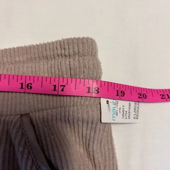 NWT Maurices Super Soft Cozy Rib Jogger Pant mauve light blush pink size XL - Picture 11 of 11